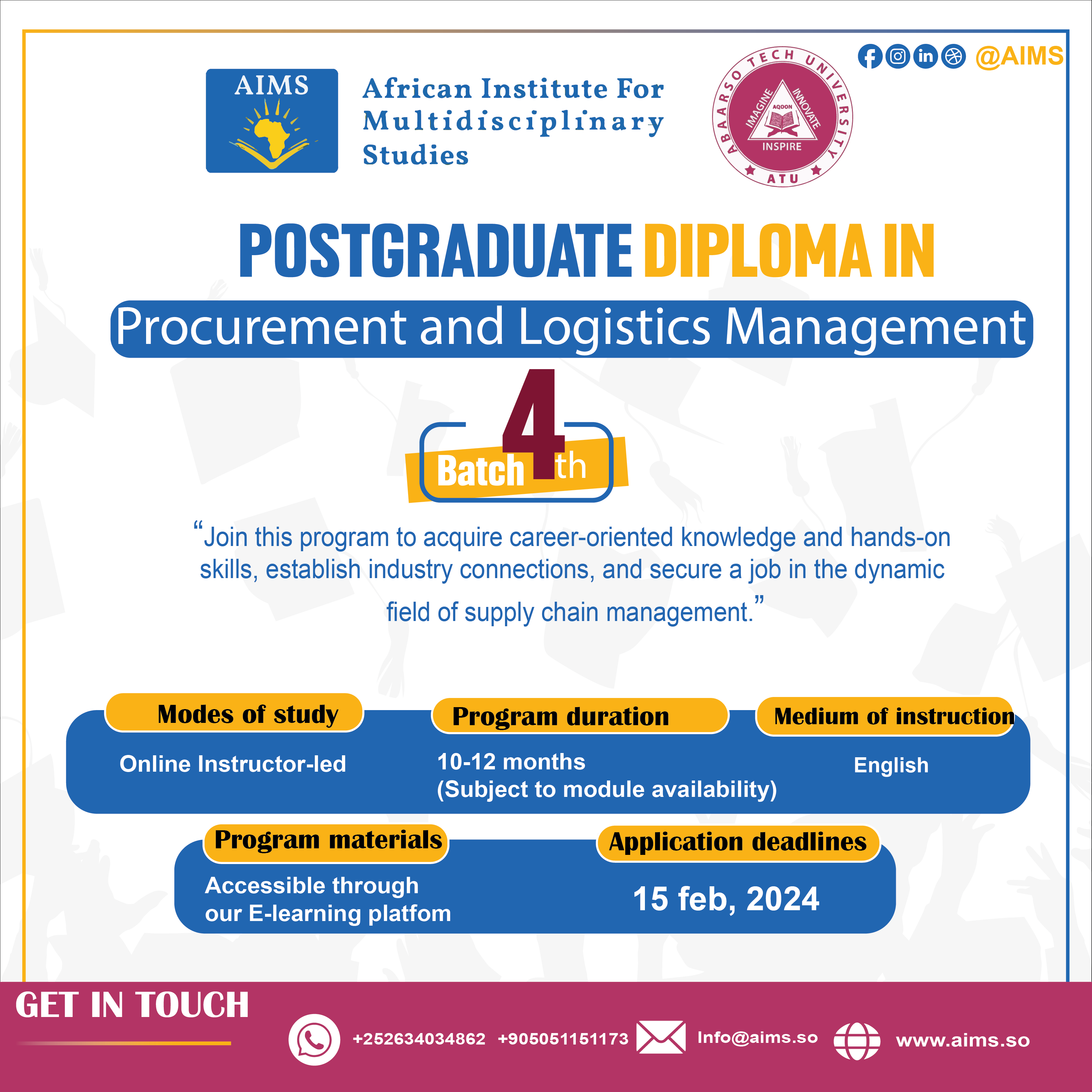 Postgraduate Diploma In Procurement And Logistics Management 1